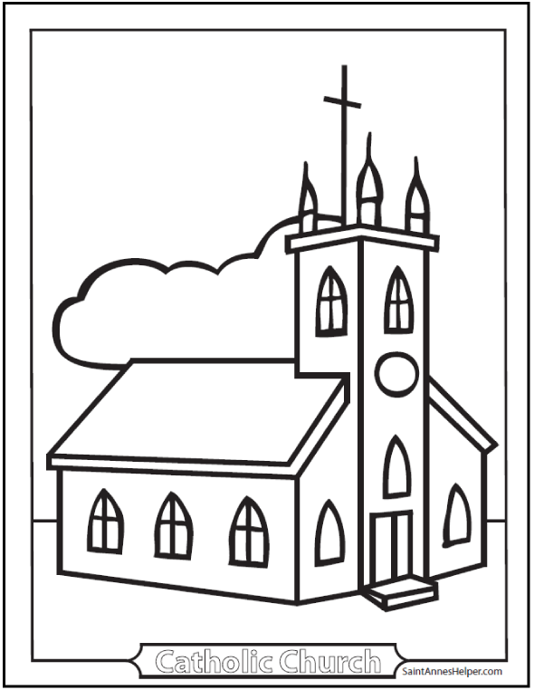 9 Church Coloring Pages: From Simple To Ornate