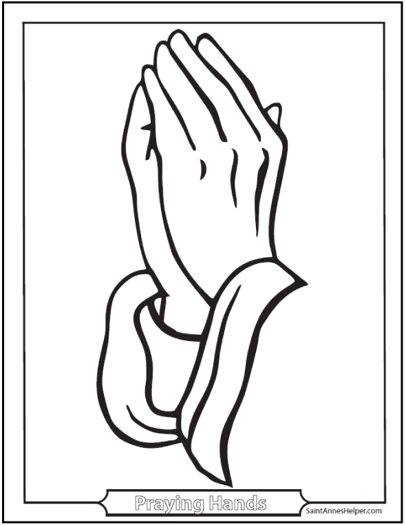 Praying Hands Picture Coloring Page