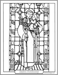 21+ Stained Glass Coloring Pages + Church Window Printables