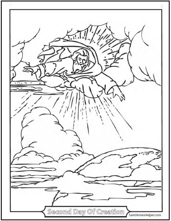 880 Unicorn God Made The Sky Coloring Page 