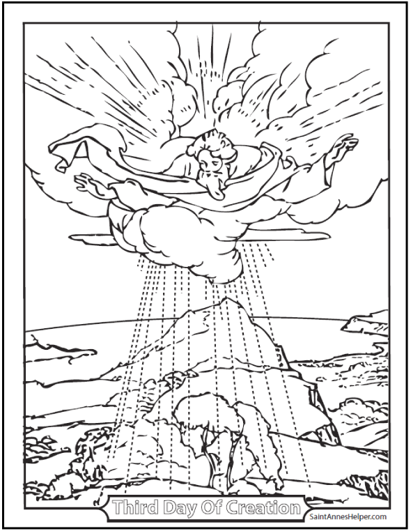 creation coloring pages for sunday school