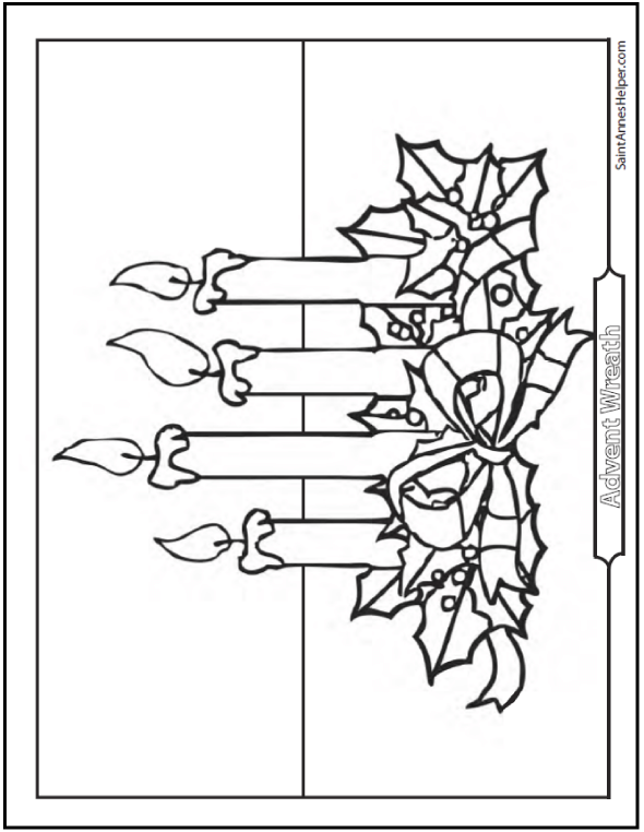 Advent Wreath Coloring Page ️+ ️ Color A Warm For Jesus