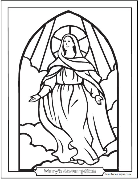 Assumption Coloring Picture Of Mary