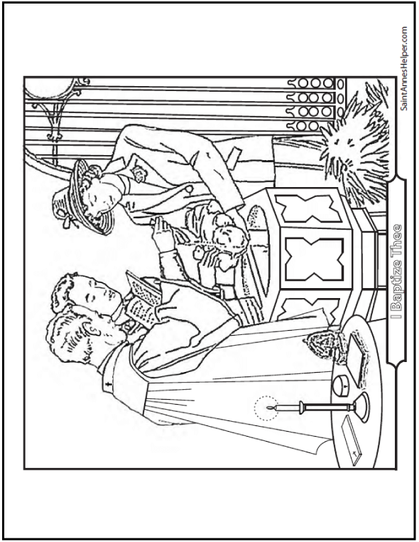 catholic baptism coloring pages