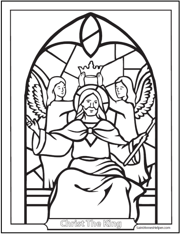 stained glass christmas coloring pages