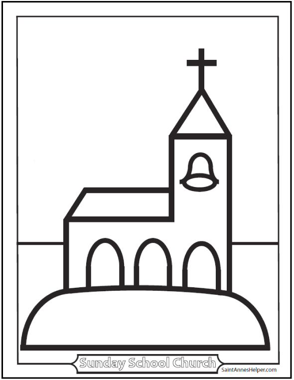 Coloring Sheets For Children + Preschool Church Coloring Page