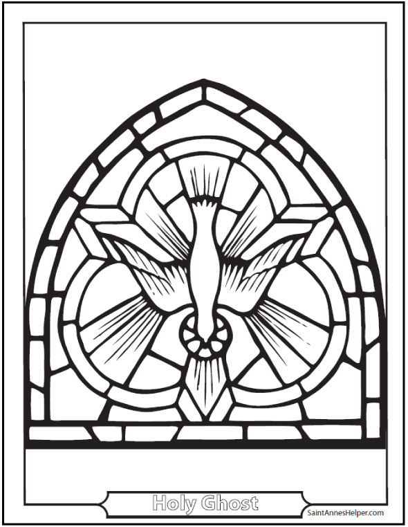 catholic coloring pages holy spirit