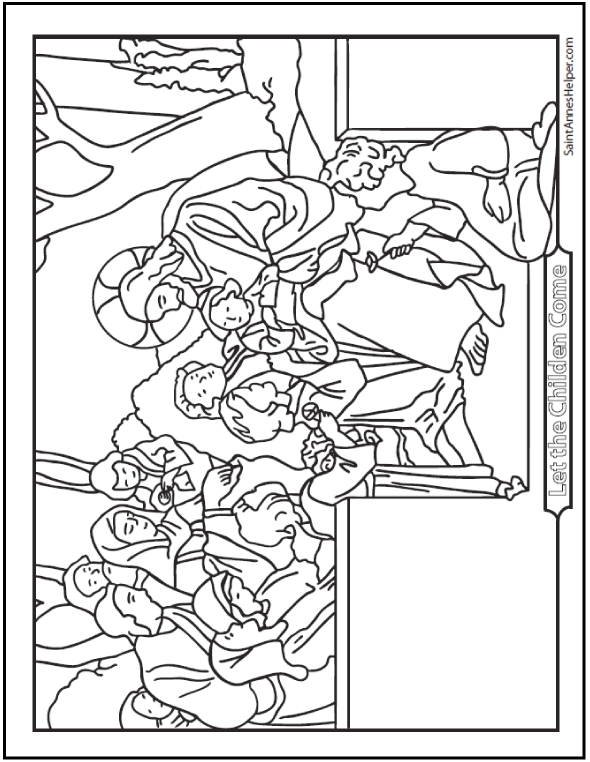 jesus loves the little children coloring page