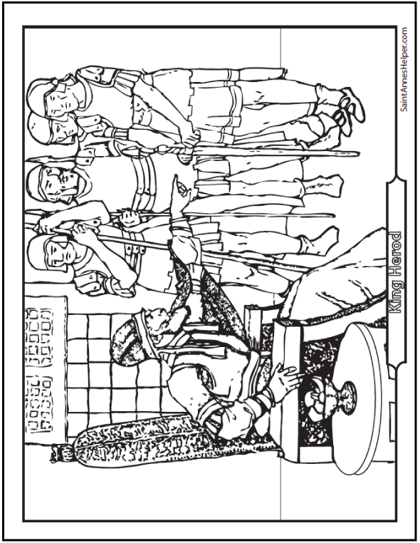 King Herod Coloring Page ⭐ Bible Story Coloring Pages