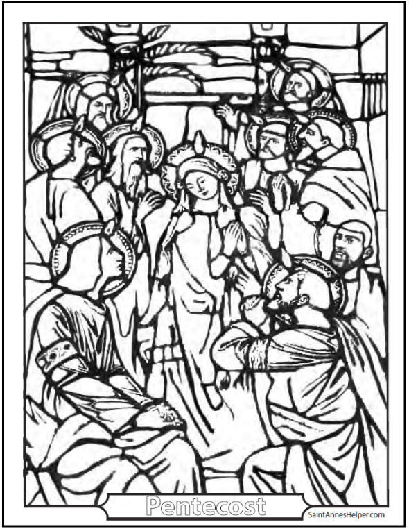 Pentecost Coloring The Descent Of The Holy Ghost