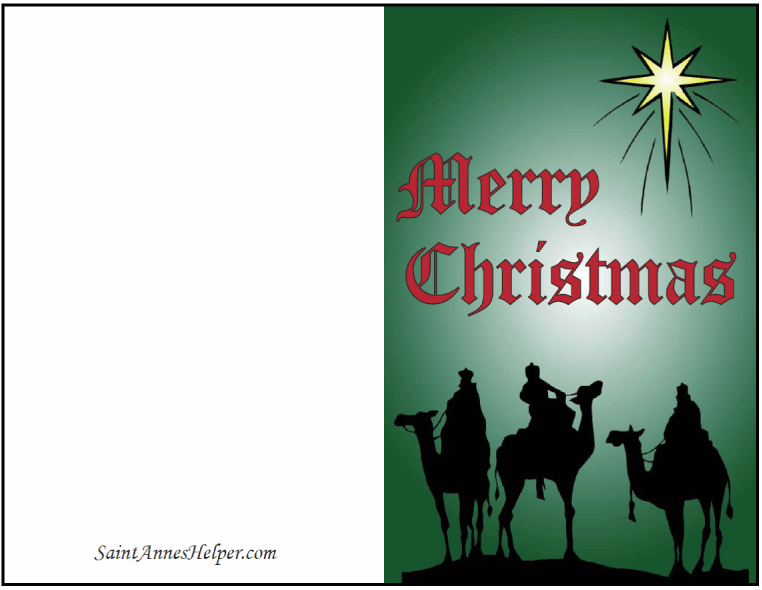 Printable Religious Christmas Cards - Lovely Catholic Christmas Cards