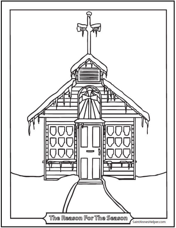 church coloring pages