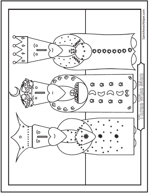 Gold Frankincense And Myrrh Coloring Pages